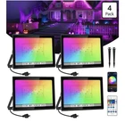T-sun Rgb Flood Lights Outdoor, App Wifi Remote Control, Waterproof (100W-4PACK) Open. Price: $70.00.