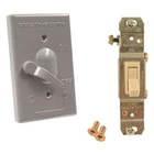 Hubbell 5141-0 Cover, Toggle, 4-39/64 In 2-53/64 W, 1-GANG, Metal, Gray, P New. Price: $18.23.