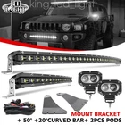 For 2006-2010 Hummer H3T Upper Roof 50" Led Light Bar Bracket Mount Kit New. Price: $79.99.