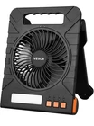 Vevor 10000MAH Rechargeable Solar Fan With Led Lantern, 7 Inch Portable Cord New. Price: $35.00.
