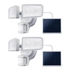 Smd Linkable 2-LIGHT Motion-sensing Solar-led Flood Light, 1500 Lumens, Pack New. Price: $80.99.