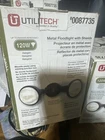 Utilitech Flood Light 2-HEAD Black Adjustable Back Plate Wall Eve Mounting Open. Price: $24.99.