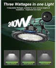 Yxl Ufo Bay Led Shop Lights, Super Bright, 240W, Dimmable, Pack, 5000K New. Price: $100.00.