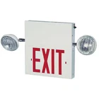 Big Beam 2COM1RWW Exit Sign With Emergency Lights, White, Face(s), Led, New. Price: $171.99.