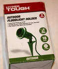 Hyper Tough Outdoor Floodlight Holder, 6' Cord, Pivoting Head Open. Price: $15.00.