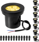 Outdoor Led Well Lights - 8 Pack Black 3000K Warm White For Garden & Patio New. Price: $162.99.