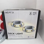 Agptek Solar Led Deck/rail Lights 4-PACK IP68 Waterproof Gray CDN-KF05 Open. Price: $29.49.