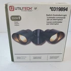 Utilitech Security Switch Controlled Floodlight New Open Box Bulbs Included. Price: $16.87.