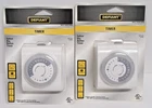 Pack Defiant 458-205 Indoor Wall Plug Big Button 24-HOUR Timer 120V 1250W New. Price: $9.95.
