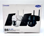2K 3MP Wireless Security Camera System 4 Pack Solar Outdoor Cinnado - B6 (white) Open. Price: $49.05.