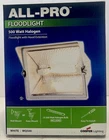 All-pro 500-WATT White WQ500 Halogen Floodlight With Hood Ext Cooper Lighting New. Price: $24.95.
