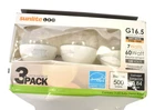 Sunlite Led G16 Globe Light Bulb 7W Dimmable Candelabra E12 Vanity Clear 3 Pack New. Price: $16.99.