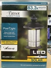 15" Black Light Sensor Pathway Garden Solar Led Post Seeded Glass Shade New. Price: $49.95.