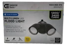Commercial Electric 51405191 Twin Head Led Flood Light - Dusk To Dawn Bronze Open. Price: $32.99.