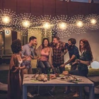 4 Piece Led Plug-in Starburst Globe Light, 8 Pattern Suspension, (warm White) New. Price: $57.99.