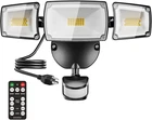Ustellar 55W Plug Flood Outdoor, 5500LM Motion Sensor Lights Wi New. Price: $69.79.