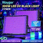 Waygor 300W Led Black 2 Pack Uv Flood Lights 395NM Glow Party Outdoor IP65 New. Price: $89.99.