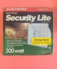 New White Electripak Security Light 300W Compact Quartz Halogen Model DR300-1W. Price: $12.75.
