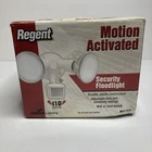 Regent Motion Activated Security Floodlight Adjustable Settings Open. Price: $26.00.