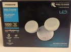 Probrite 75-WATT Equivalent Twin-head White Outdoor Led Flood Light, 1200 Lumens Open. Price: $11.49.