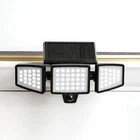Toolless AMS1971 1000-LUMEN Gutter-mount Triple-head Solar Security Light New. Price: $106.52.