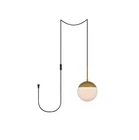 Living District LDPG6030BR Eclipse 1 Light Brass Plug-in Pendant With Frosted... New. Price: $59.99.