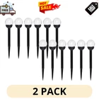 2 Set Mainstays Solar Led Path Light Crackle Glass Ball 3 Lumens Each 6PK Black New. Price: $42.99.
