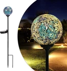 Solar Garden Lights Outdoor Decorative - Gazing Ball Mosaic Stakes New. Price: $27.99.