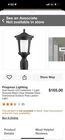 Progress Lighting East Haven Black 1-LIGHT Led Outdoor Post P6430-3130K9 New. Price: $40.00.