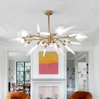 Modern 24-LIGHT Sputnik Chandelier With Clear Glass Globe Led New. Price: $170.13.