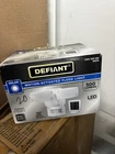 Defiant 180 White Motion Sensor Solar Powered 2-HEAD Led Security Flood Light Open. Price: $21.99.