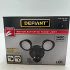 Defiant 1400 Lumen Led Motion Activated Flood Light Wired Outdoor Security Open. Price: $24.99.