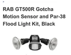 Rab Motion Sensor Lighting Gotcha! Plus GT500R New. Price: $80.00.