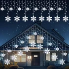 Brightown Snowflake Lights 2 Sets Total 40FT 456 Pure White Leds Connectable Open. Price: $79.00.