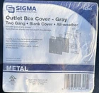 New Lot 10 Sigma Electric Weatherproof Metal Outlet Box Cover Gray 2-GANG 14340. Price: $51.99.