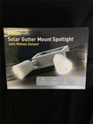 ++ Koda Solar Gutter Mount Spotlight W/ Motion Sensor 1200 Lumens White Open. Price: $40.50.