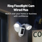 Ring Floodlight Cam Wired Plus Outdoor Home Business Security White Open. Price: $128.05.