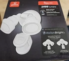 Globe Motion Activated Led Flood Light 1400 Lumens White Hardwired Wall Mounted New. Price: $41.00.
