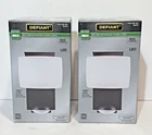 (2) Defiant 180 Black Battery Motion Sensor Dusk Dawn Led Security Flood Light Open. Price: $23.96.