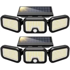 Vivohome Solar Flood Lights 256 Led 2500LM 3 Adjustable Heads Pack - Black Open. Price: $48.95.
