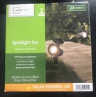 Mainstays Solar Powered Led Landscape Spotlights Pack 20 Lumens 10FT Beam New. Price: $20.00.