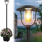 Icerona 75" Solar Outdoor Light Waterproof, Aluminum 100 Lumens Lamp Po... New. Price: $111.00.