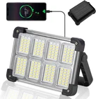 120W Solar Rechargeable Work Light, 144 Led Portable Flood With Stand, IP6 New. Price: $32.97.