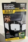 New Bell+howell Bionic Flood Light Max+motion Solar Powered 500 Lumens 120 Led's. Price: $17.00.