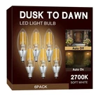 Dusk To Dawn 5W Outdoor Light Bulbs 2700K Soft White 6 Pack E12 New. Price: $22.22.