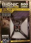 Bell Howell Bionic Spotlight Trio Solar Powered Motion Sensor Lights As Seen New. Price: $16.36.