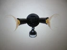Halo 110 Black Motion Activated Sensor Outdoor Security Flood Light 2PK Open. Price: $37.00.