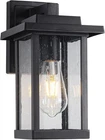 Smeike Black Outdoor Wall 1-LIGHT Porch Lantern Sconce E26 Hardwired New. Price: $24.99.