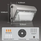 Aphyni 150W Led Wall Light **2 Pack**, Dusk Dawn Photocell New. Price: $89.99.