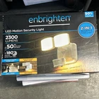 Enbrighten Led Motion Security Night 2 In 1 Hardwire White 7376 Floodlight New. Price: $51.15.